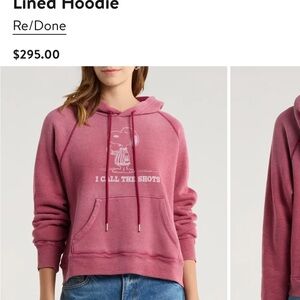 Re/Done Peanuts Snoopy Thermal Lined Hoodie In Faded Beet Size M